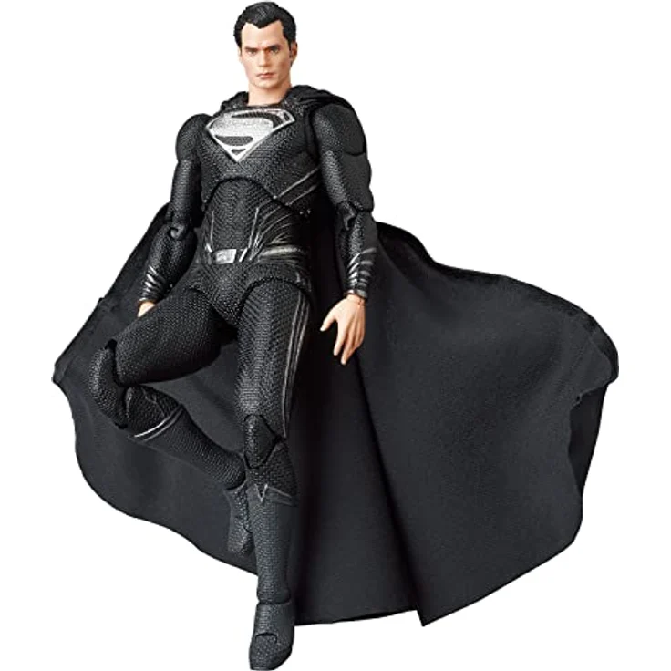 MEDICOM TOYS Zack Snyder's Justice League Superman Mafex Actionfigur, 6 Zoll hoch mit Stoffumhang und 4 austauschbaren Köpfen – Bild 1