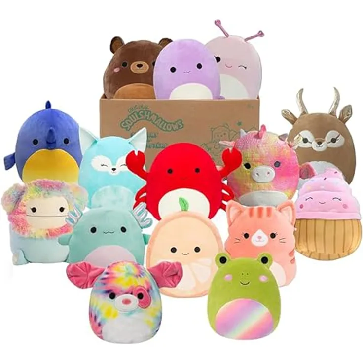 Squishmallows SQCR04665 Mystery Box, 3x 20cm Überraschungs-Plüschtiere, offizielles Jazwares Kuscheltier