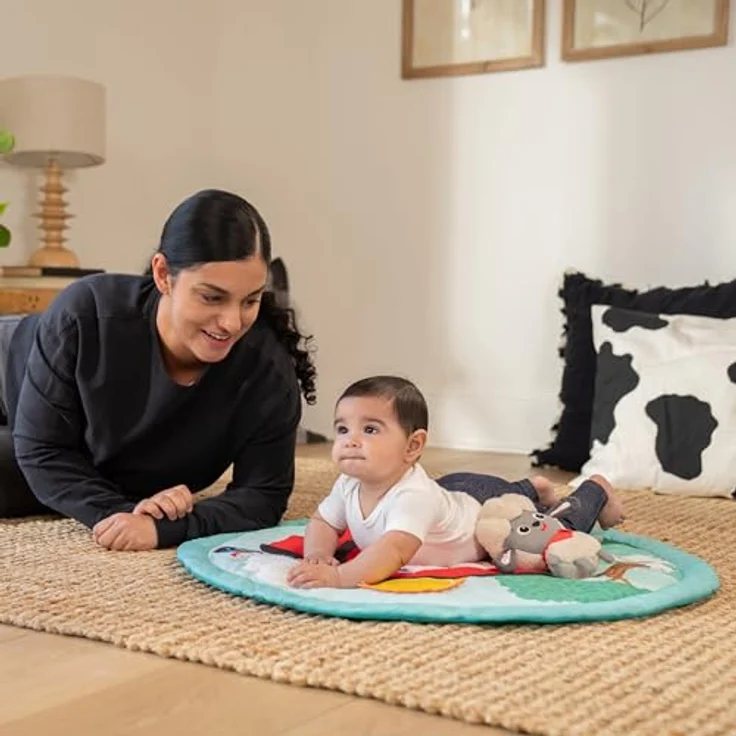 Baby Einstein Happy Harvest Touch & Feel Activity Gym, Spielbogen mit Soundeffekten und 5 sensorischen Überraschungen – Bild 2