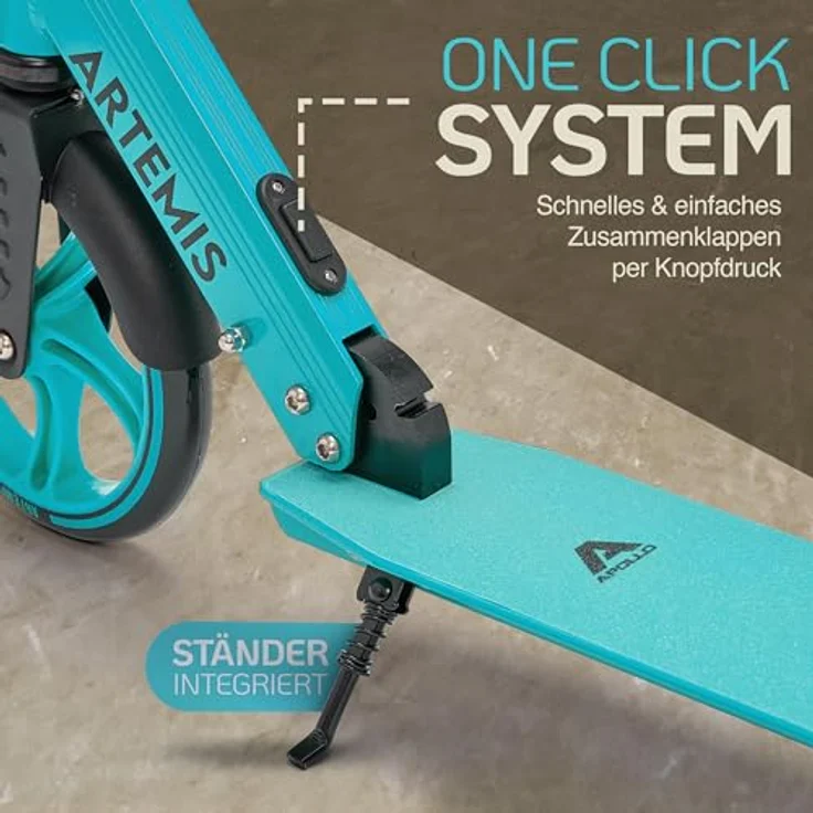 Apollo Artemis City Scooter, klappbar und höhenverstellbar, für Kinder ab 6 Jahren, mit robustem Rahmen und Big Wheels – Bild 5