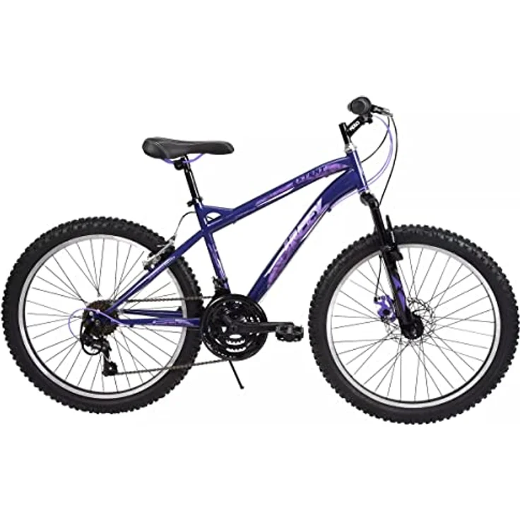 24 Zoll Kinder Jungen Mädchen Fahrrad Kinderfahrrad MTB Mountainbike Rad Bike Federgabel Gabelfederung 18 Shimano Gang Scheibenbremse Disk HUFFY Extent LILA 64359w – Bild 1