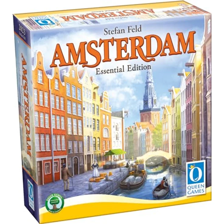 Queen Games - 26458 - Amsterdam Essential DE/US/FR, Brettspiel mit einflussreichen Kaufleuten und strategischer Ressourcenverwaltung – Bild 1