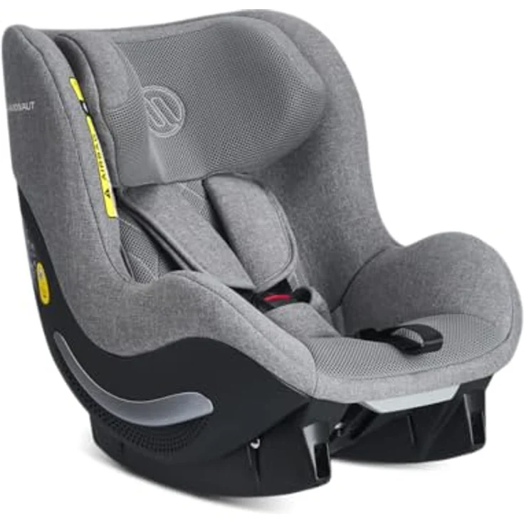 Avionaut AeroFIX AirFlow, Reboard Kindersitz (0-18 kg) mit Air-Flow Polsterung und Seitenaufprallschutz, grau – Bild 1