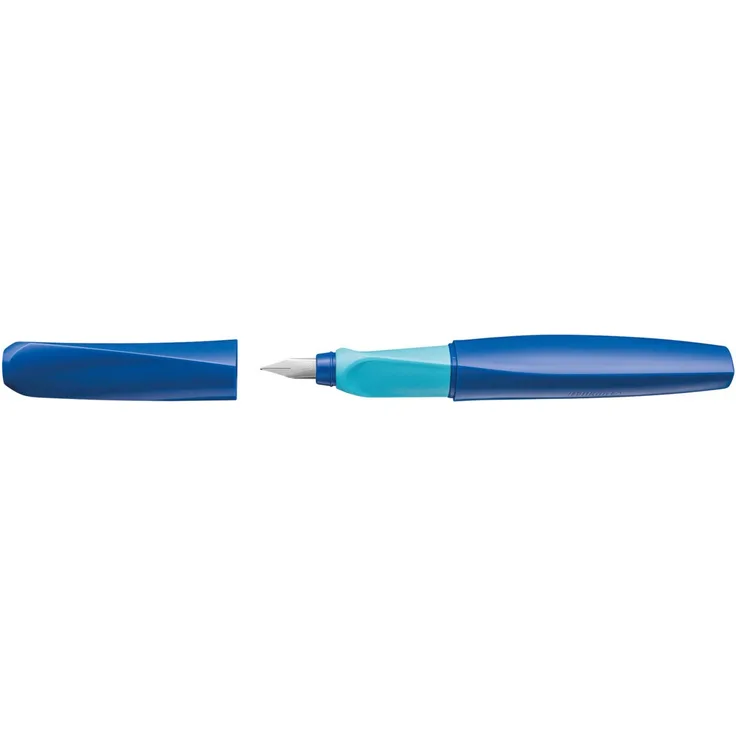 Pelikan Füllhalter Twist P457 M-Feder dunkelblau - Ergonomischer Füller für Rechts- und Linkshänder