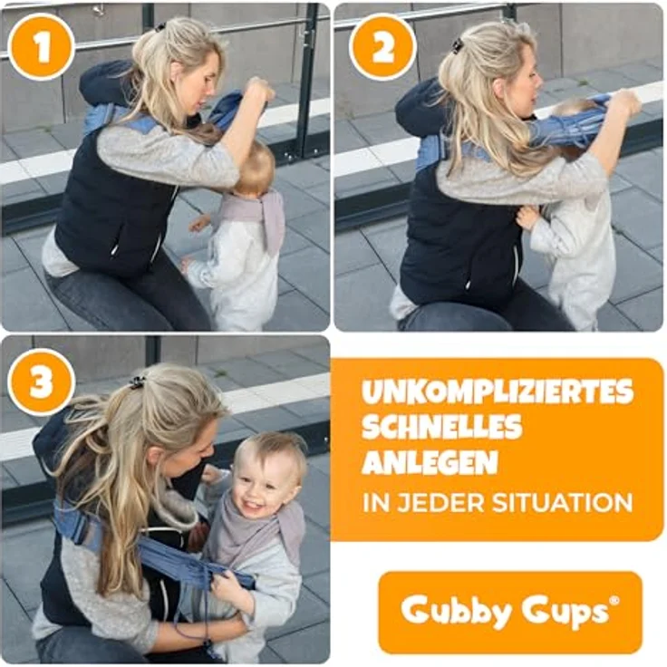 Family-Land Ergonomischer Kleinkind Tragegurt von Kangaroo - Babyhüftrage für Kleinkinder bis 15 KG, Hüftsitz Tragesystem baby (Lachs) – Bild 4