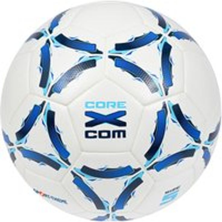 Sport-Thieme Fußball CoreX Com Unisex, optimierte Energiewiedergabe, Präzision durch Mikroschaum-Mehrschichtaufbau, Wetterbeständig, Weiß-Blau