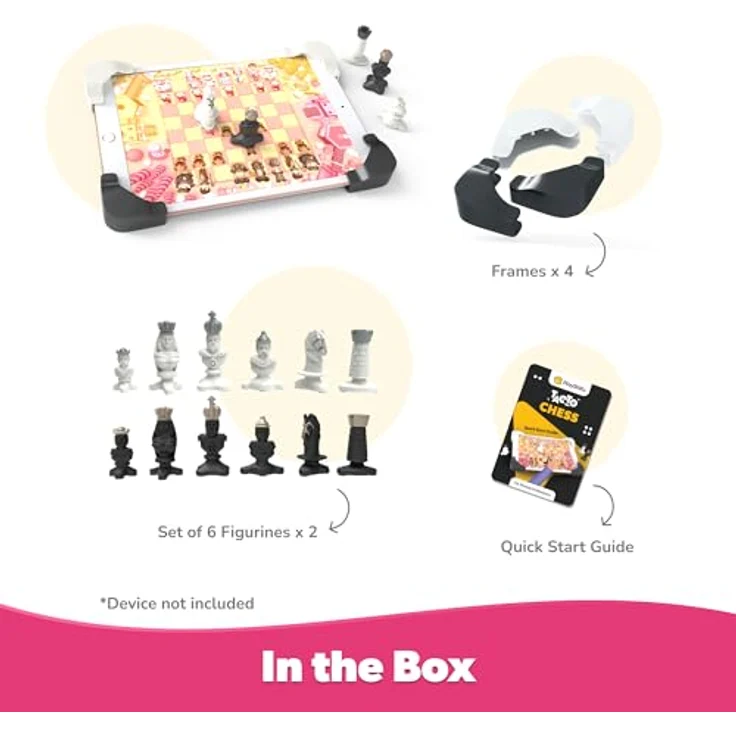 PlayShifu Tacto Chess, Lernspiel mit digitalen Spielmodi, zwei Rahmen und 12 Figuren, kompatibel mit Tablets ab 7 Zoll – Bild 2