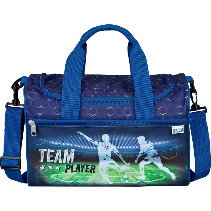 Scooli Sporttasche Team Player, Kindersporttasche mit 10,5 Litern Volumen, blau