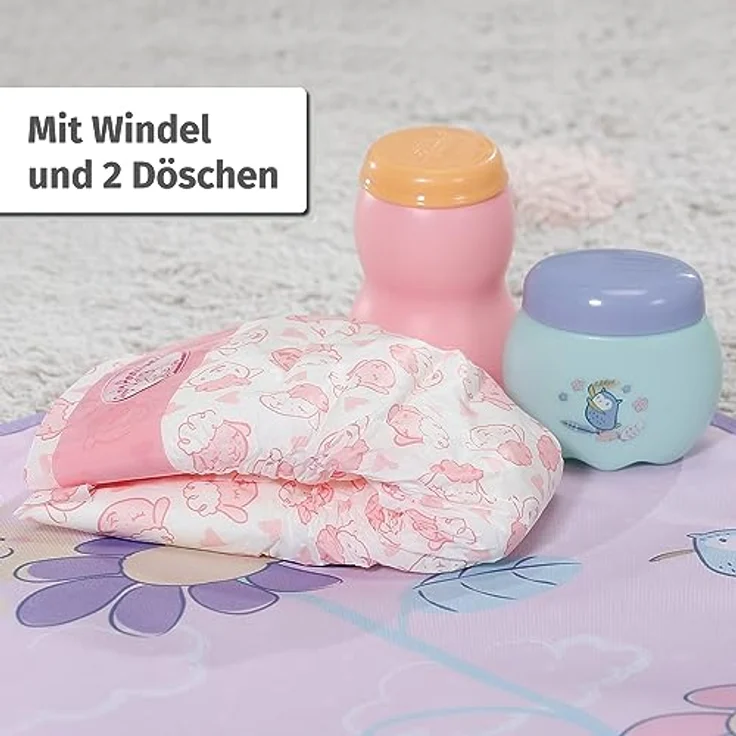 Baby Annabell, Puppenwickeltasche, Wickeltasche mit Wickelunterlage, Windel und 2 Döschen, 707432, Zapf Creation – Bild 3