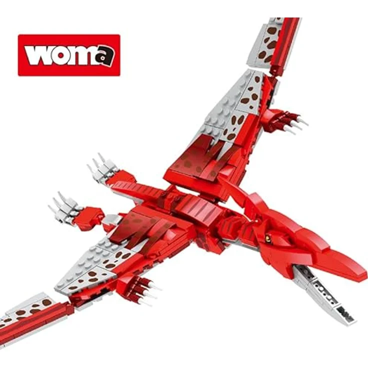WOMA C0445 Dinosaurier-Baustein-Set für Kinder ab 6 Jahren, 308 Teile mit Flugsaurier-Thema – Bild 3