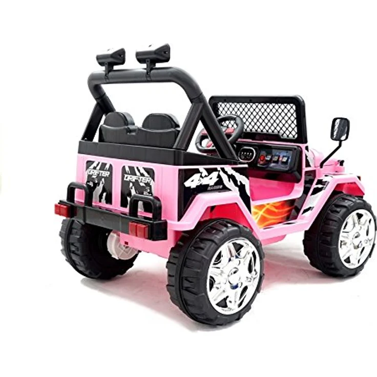 BSD Elektro Kinderauto Elektrisch Ride On Kinderfahrzeug Elektroauto Fernbedienung - Raptor 2-Sitzer - Rosa mit leistungsstarkem Akku – Bild 4