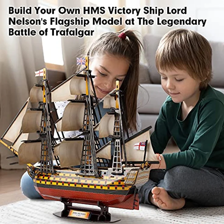 3D Puzzles große HMS Victory Segelschiff Modellbausatz Schiff Segelboot Modell Kits, Segelboot Schiffsset für Erwachsene für Erwachsene und Jugendliche Spielzeug, 189 Stück – Bild 4