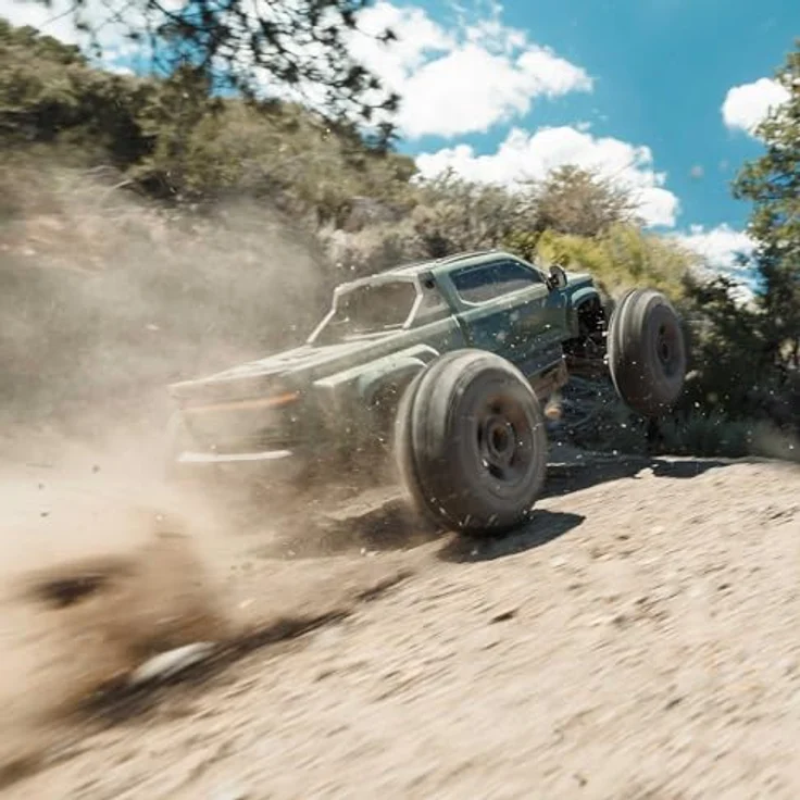 ARRMA Big Rock 223S BLX 1:10 4x4 RC Ferngesteuerter Offroad Geländewagen Truck RTR, Brushless Motor, DSC, grün – Bild 3