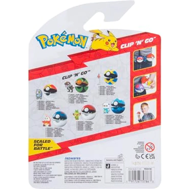 Nintendo Pokémon Clip 'N' Go Fuecoco Figur, Sammelfigur mit 5 cm Größe, Mehrfarbig, für echte Pokémon Trainer – Bild 2