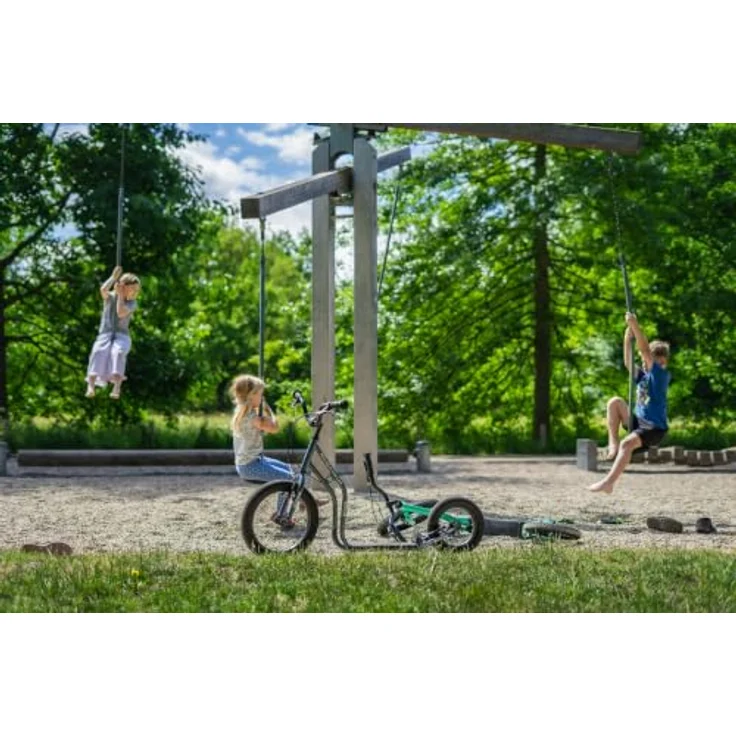 Yedoo Wzoom Y40 Kinder Tretroller, höhenverstellbar, 16/12 Zoll Luftreifen, für Kinder ab 6 Jahren, türkis – Bild 5