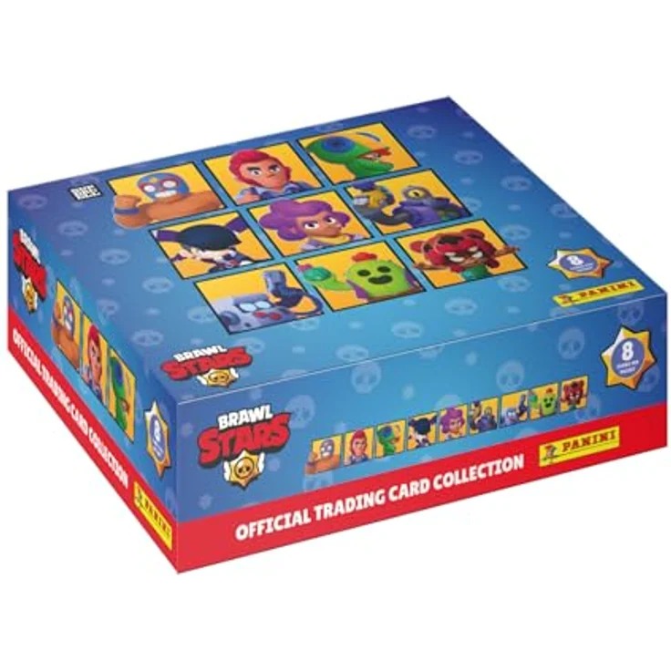 Panini Brawl Stars Trading Cards Box mit 18 Hüllen (8 Karten) + 1 Limited Edition-Karte, 180 Karten insgesamt – Bild 1