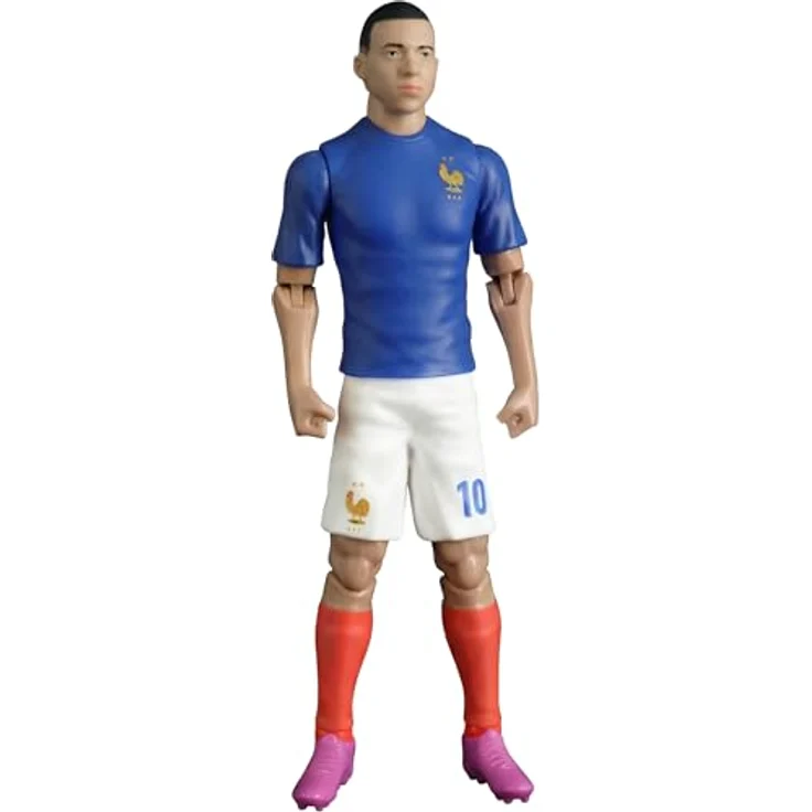 Banbotoys France Mbappé Actionfigur, 20 cm beweglich mit 10 Gelenkpunkten und Fußball, offizielles FFF Merchandise – Bild 2