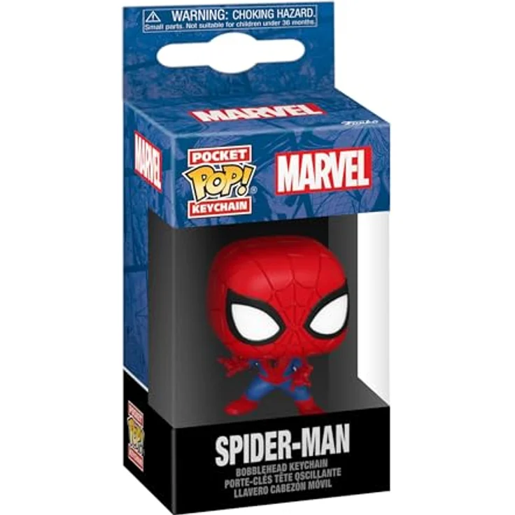 Funko Pop! Keychain: Marvel NC - Spider-Man, Mini Vinyl Figur als Schlüsselanhänger, ideal für Sammler, offizielles Merchandise – Bild 2