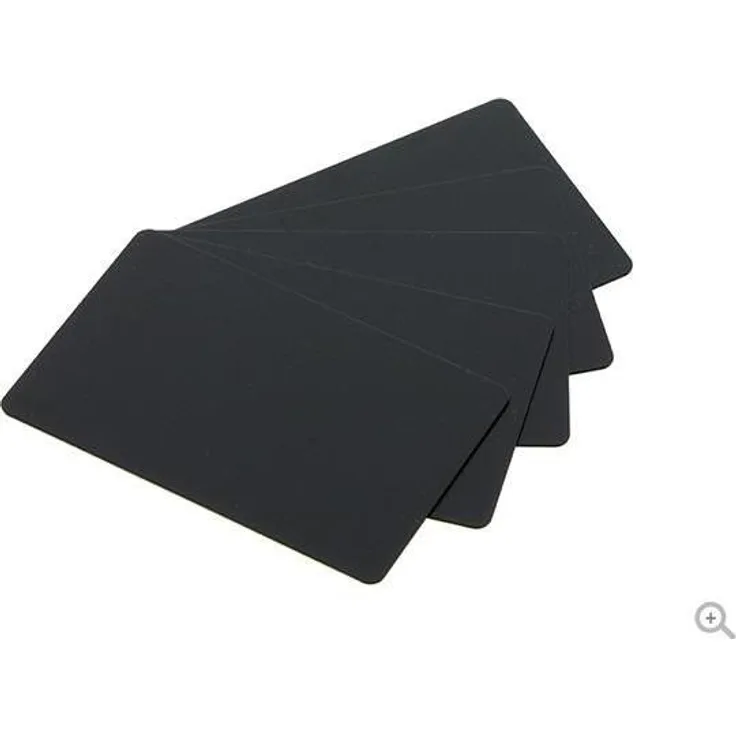 Evolis PVC-U Plastikkarten C8001, 30mil, matt schwarz, 500er Pack für Zenius, Primacy, Elypso und mehr