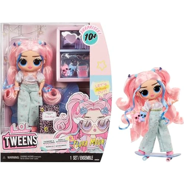 L.O.L. SURPRISE! Anziehpuppe L.O.L. Surprise Tweens Core Doll - Flora Moon, Modepuppe mit beweglichen Gliedern und 15 Überraschungen – Bild 2