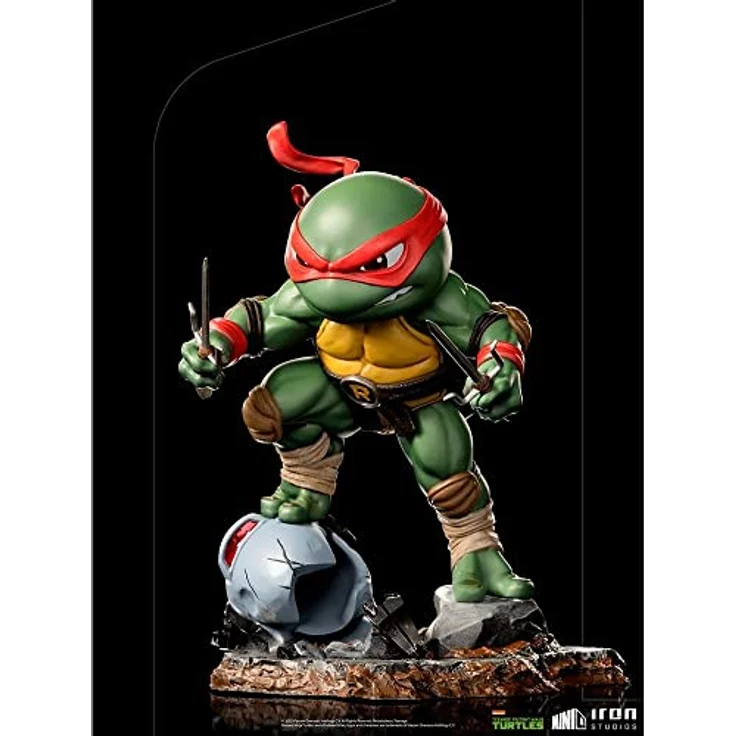 Iron Studios Teenage Mutant Ninja Turtles Mini Co. Raffaello, detailreiche Sammelfigur aus hochwertigem PVC, 16 cm hoch – Bild 5