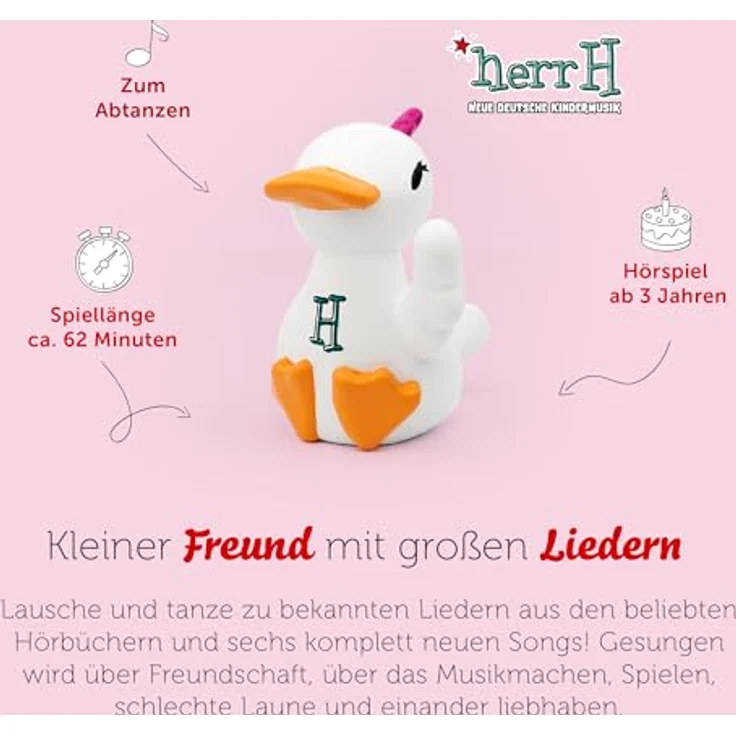 tonies Hörspielfigur Emma, die Ente – Das Beste von herrH, Neue Deutsche Kindermusik, tanzbare Beats & positive Energien - Preisvergleich – Bild 4