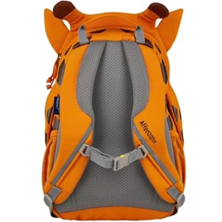 Affenzahn Grosser Freund, Kindergartenrucksack aus robustem Polyester mit Trinkflaschenfach, orange – Bild 4