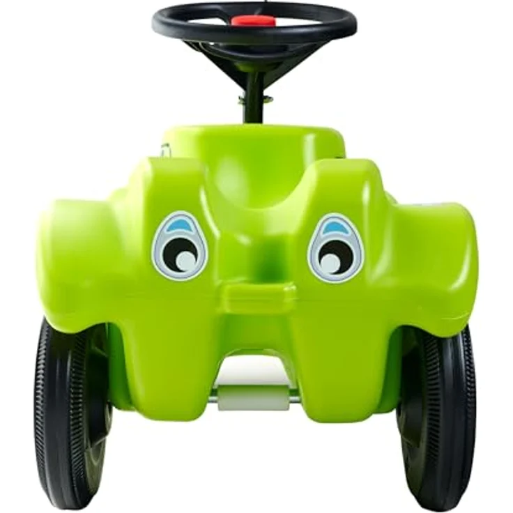 BIG Bobby Car Classic Dino - Rutschauto ab 1 Jahr, Grün-Schwarz mit buntem Dino-Design, Sicherheits-Lenkrad und Hupe - für Kinder bis 50 kg – Bild 3