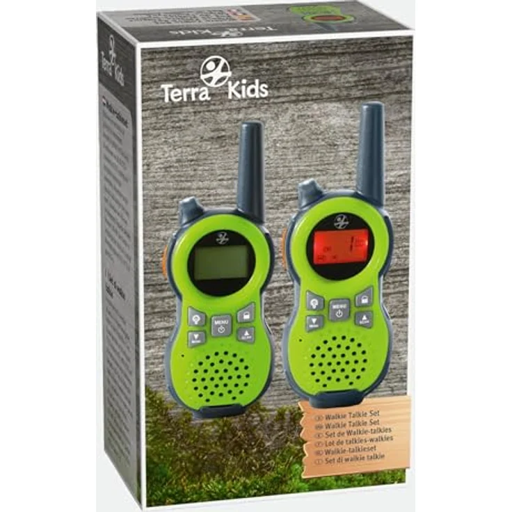 Haba Walkie Talkie Terra Kids, Walkie Talkie mit LED-Lampe, 5 km Reichweite, 8 Kanäle, abnehmbarer Gürtelclip – Bild 6