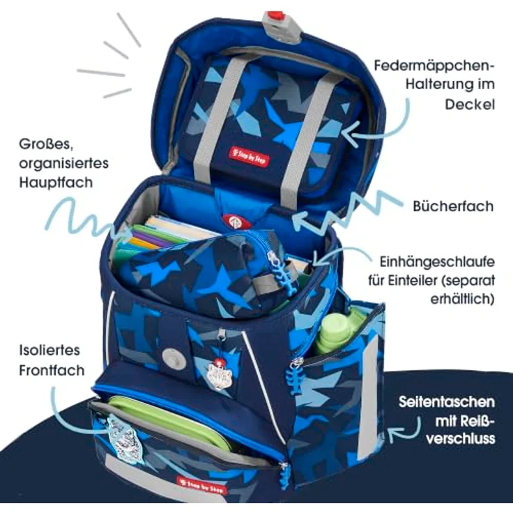 Step by Step Schulranzen SPACE, Mehrfarbiges Schulranzen-Set mit optimalem Stauraum – Bild 5