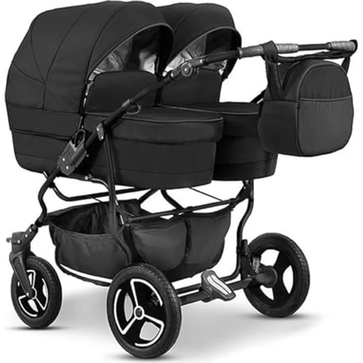 Elcar Zwillingskinderwagen 5 in 1 Twin Star inkl. Autositze und Iso Bases - Komplettset in 16 Farben – Bild 2