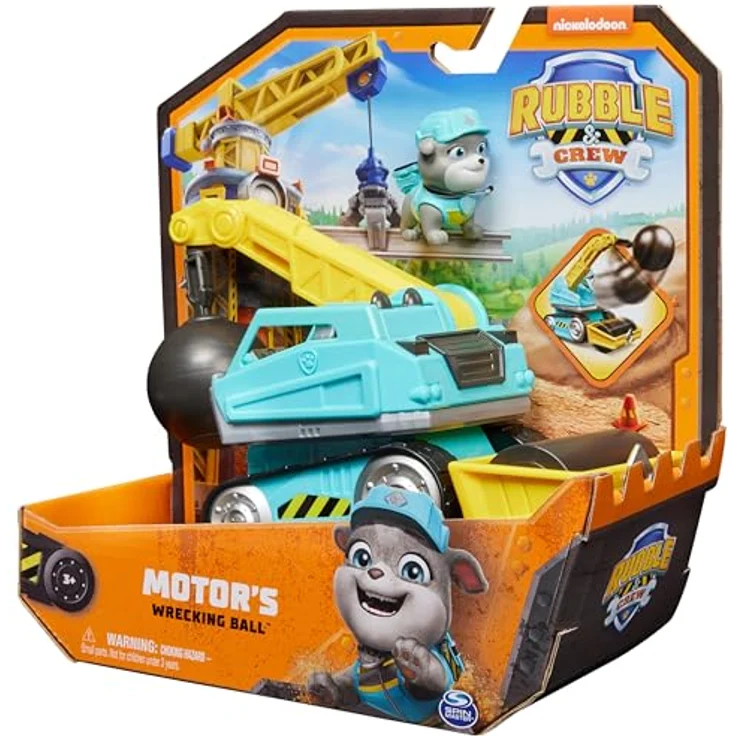 Spin Master Rubble & Crew, Spielzeug-Auto mit Abrissbirne und Motor für Kinder ab 3 Jahren, detailreiches Baufahrzeug – Bild 6