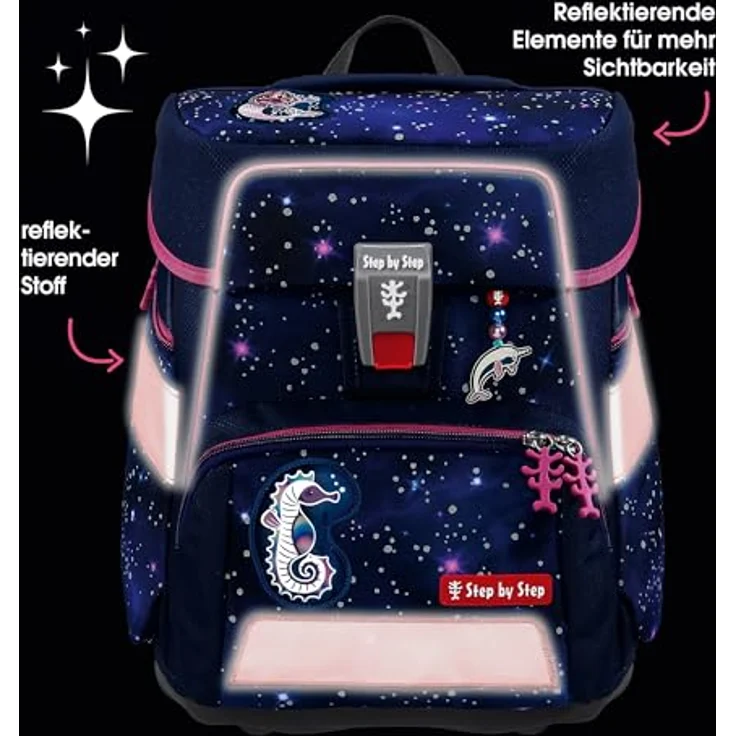 Step by Step Space Reflect Anfängerranzen Set 5tlg. Star Seahorse Zoe – Bild 9