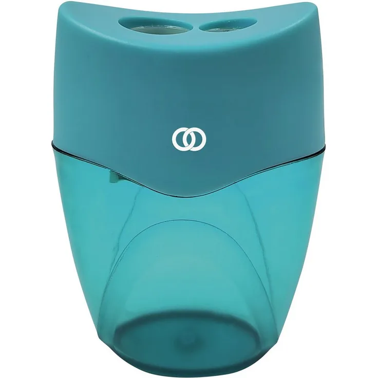 Soennecken Anspitzer Doppelspitzdose oeco 4383 RC, oval für dicke und dünne Stifte, recyceltes PET, ocean blue