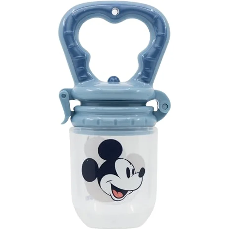 Disney Mickey Mouse Babyflasche Fruchtspender, mehrfarbig, für sichere Beikosteinführung mit handlichem Format und einfacher Handhabung