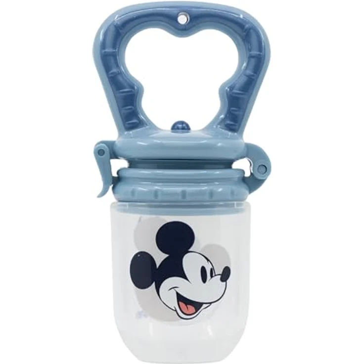 Disney Mickey Mouse Babyflasche Fruchtspender, mehrfarbig, für sichere Beikosteinführung mit handlichem Format und einfacher Handhabung – Bild 1