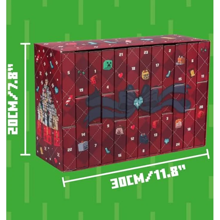 Paladone Minecraft 24-Tage-Premium-Adventskalender – Offiziell lizenzierte Geschenke & saisonale Weihnachtsdekoration, für Jungenzimmer, Plastikfreie Verpackung – Bild 4