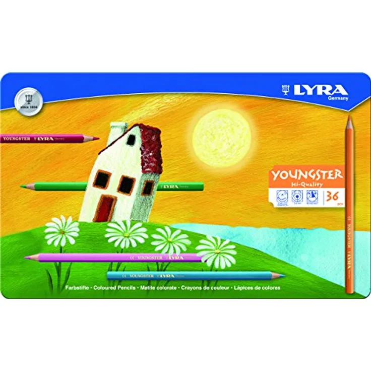 LYRA L2411360 Youngster Farbstifte, Sortiert, 36 Stück (1er Pack)