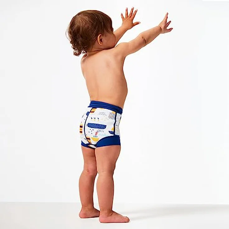 Splash About Baby-Mädchen Happy Schwimmwindel and Toddler Swim Nappy, Tug Boats, 12-24 Monate – Bild 5