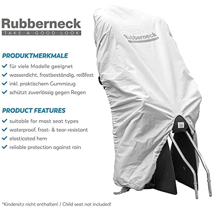 Rubberneck Regenschutz Abdeckung für Fahrradkindersitz – Bild 4