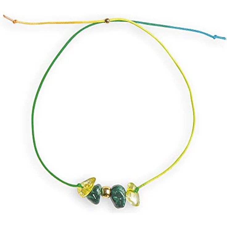 Janod Kreativset Glücksstein-Schmuckstücke, Bastelset zur Herstellung von 16 Armbändern und Halsketten aus echten Steinen, ab 8 Jahren – Bild 8