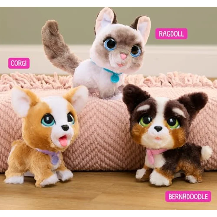 Hasbro Furreal Pet Poopalots Corgi Interaktiver Roboter Beige mit Leash und Pooper Scooper – Bild 6