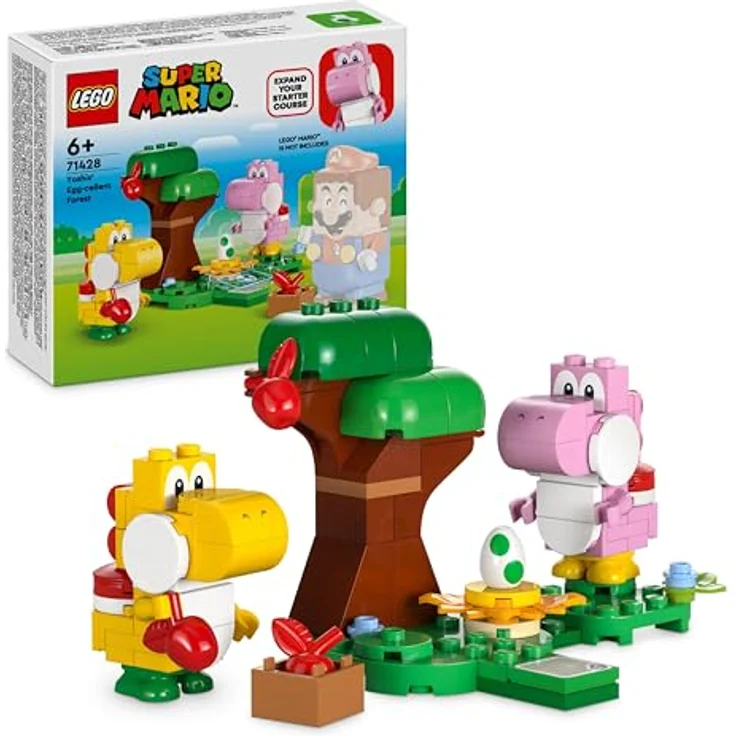 LEGO Super Mario Yoshis Wilder Wald – Erweiterungsset mit 2 Yoshi-Figuren, interaktives Rollenspiel-Spielzeug für Kinder ab 6 Jahren 71428 - Preisvergleich – Bild 1