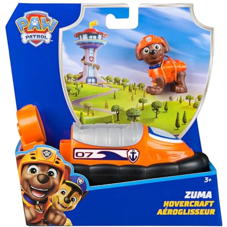 Spin Master PAW Patrol Spielzeug-Auto Zuma, Luftkissenboot aus recyceltem Material mit enthaltenem 7 cm Figur – Bild 12