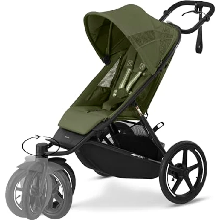 Cybex Avi Spin, Kinderwagen mit schwenkbarem Vorderrad und Luftbereifung, für City und Jogging, schwarz – Bild 9