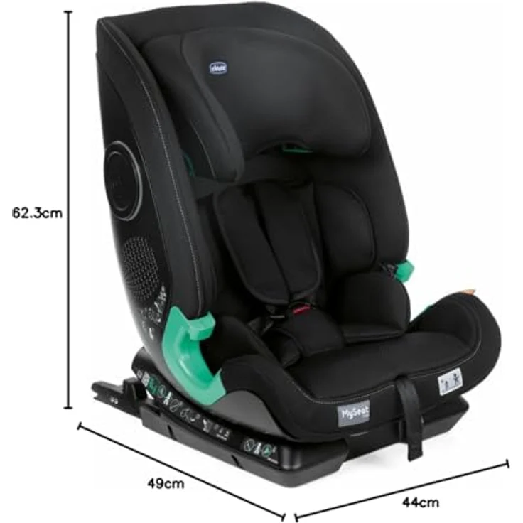 MySeat, Autositz, Einfach zu Installieren mit Isofix-System, Verwendung mit Integrierten Gurten mit Autogurten, Liegend, Höhenverstellbar, ECE R 129/03 - L Size Zugelassen, 76-150cm, ab 15 Monaten – Bild 12