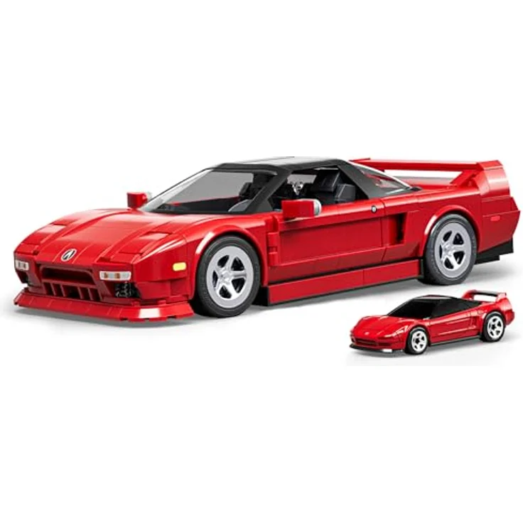 Mattel® Modellbausatz Brick Shop Hot Wheels, ELITE SERIES Acura NSX, Maßstab 1:16, 876-tlg, inkl. Die-Cast-Auto und individuelle Gestaltungsmöglichkeiten – Bild 4