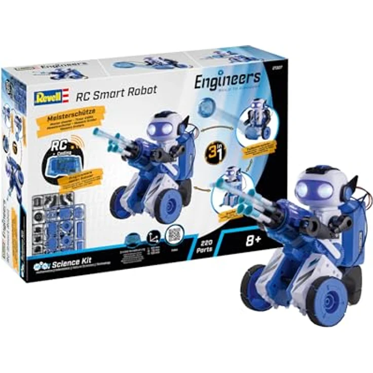 Revell Control RC Smart Robot 3in1, Ferngesteuerter Roboter mit Schieß-, Greif- und Kickfunktion, vielseitig einsetzbar – Bild 3