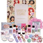 MAD Beauty – Disney Princess Adventskalender mit 24 Make up & Kosmetik Produkten, Wellness Adventskalender Prinzesssinen für Frauen mit Gesichtsmaske, Bodylotion, Haargummi – Weihnachtskalender Beauty