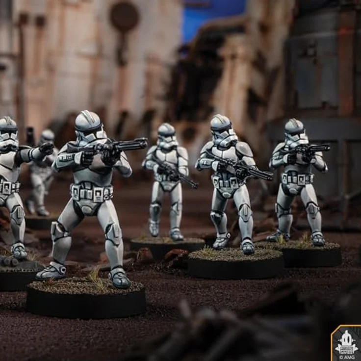 Atomic Mass Games Star Wars Legion Clone Trooper Markemen, Klontruppen-Scharfschützen-Miniaturen Set mit 11 Figuren und DC-15 Blastergewehr – Bild 5